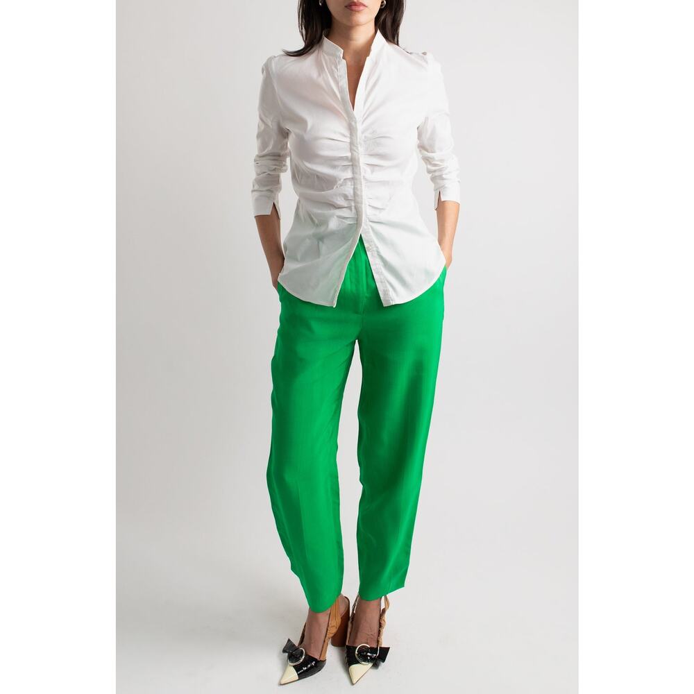 White Rouched Button Down - image 2